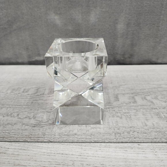 Oleg Cassini Crystal Votive Candle Holder with Signature - Picture 4 of 16